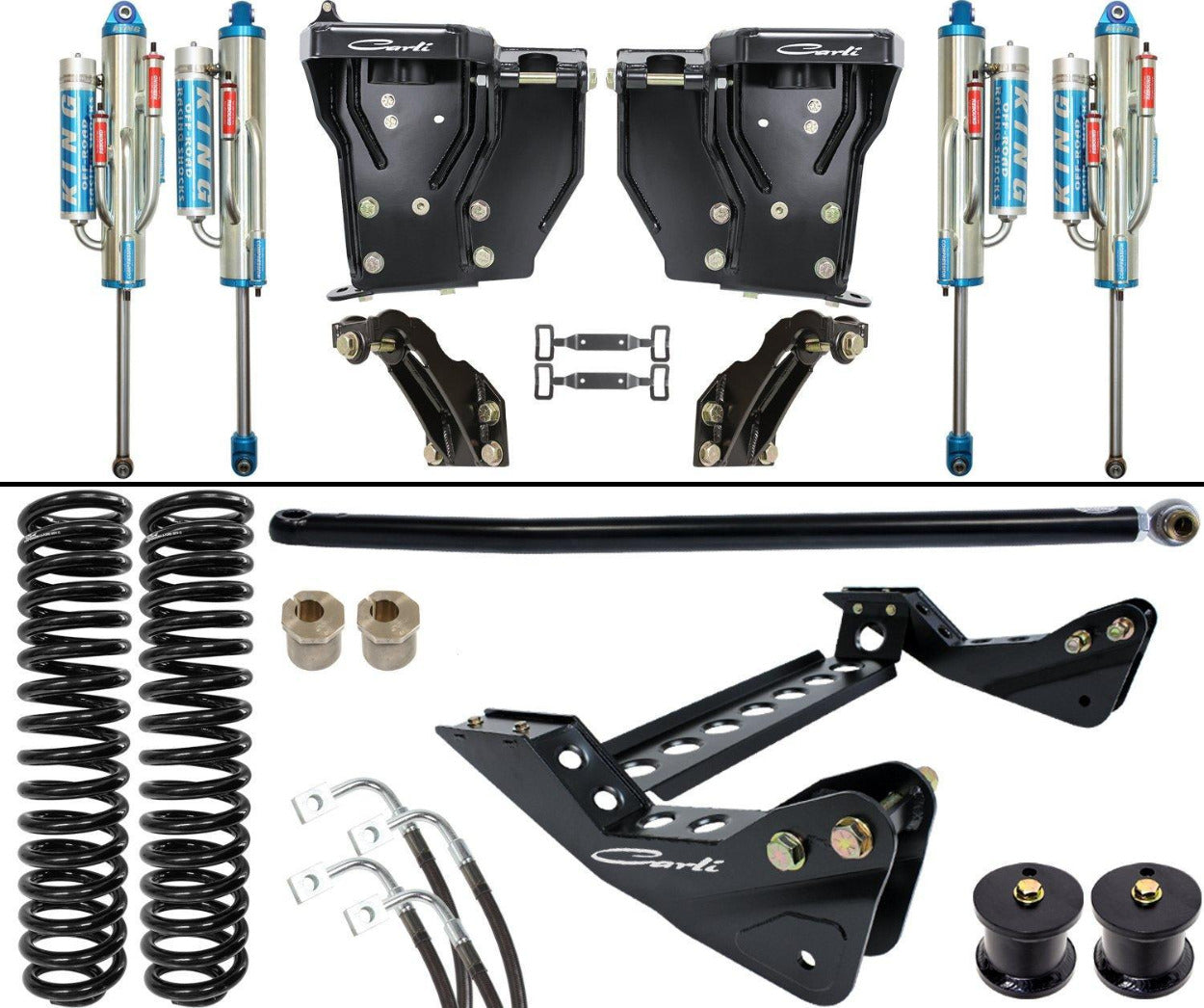 '05-07 Ford F250/350 3.0 Unchained System-4.5" Lift Display of Included Parts
