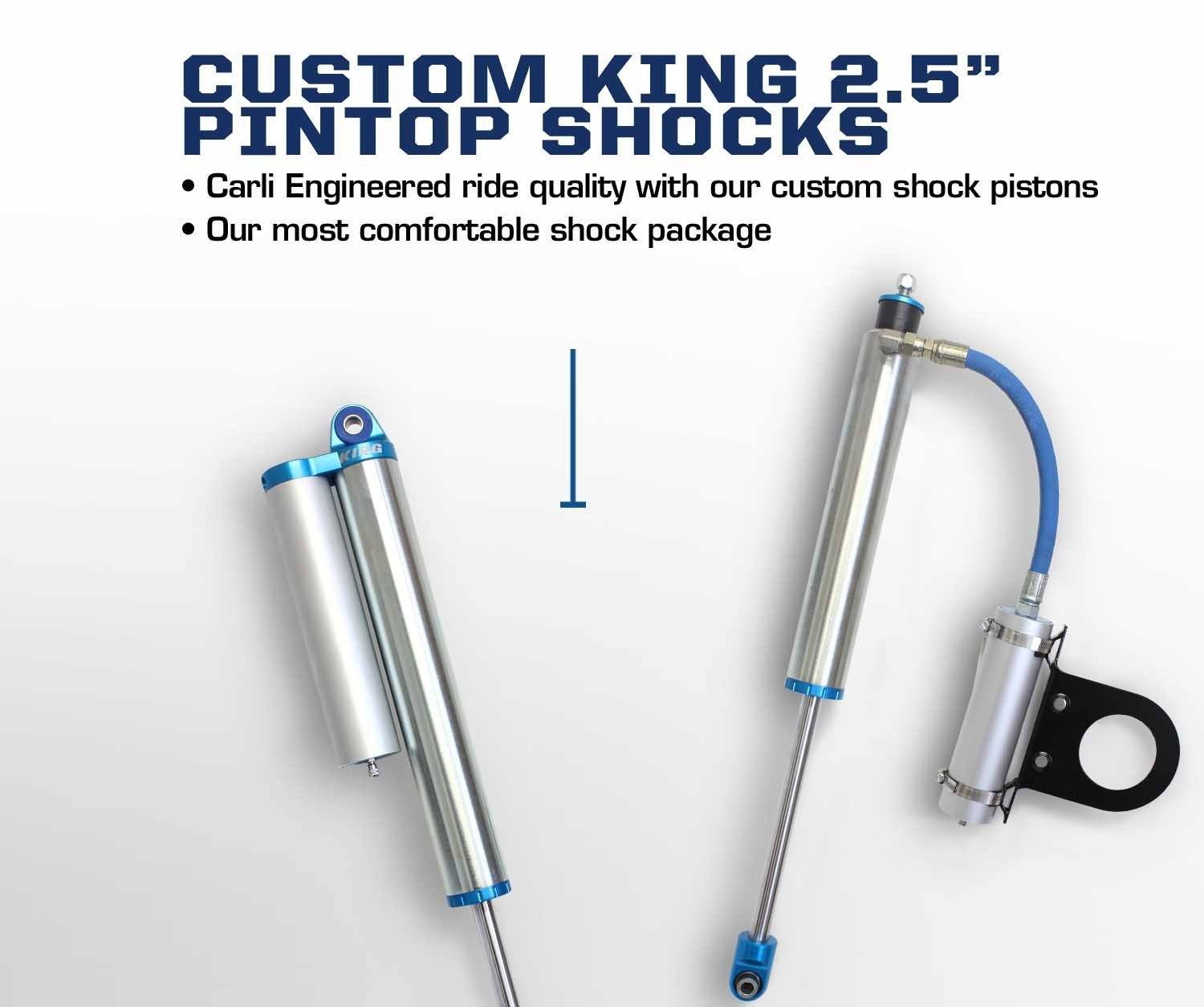 05-24 Ford F250/350 Leveling (2.5" Lift) Pintop 2.5 Shock Package Display and Benefit