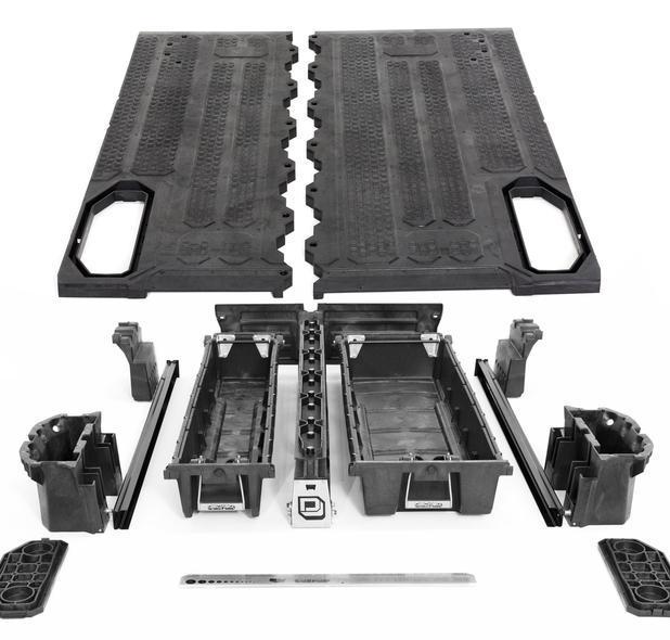 '05-18 Toyota Tacoma Truck Bed Storage System Display of Included Parts
