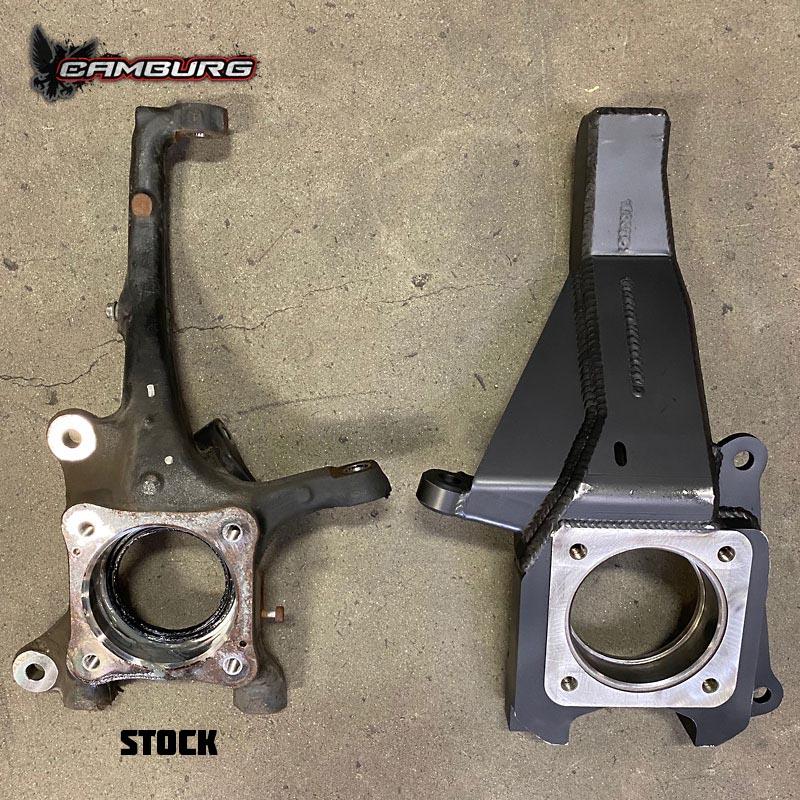 '07-21 Toyota Tundra Camburg Performance Spindle Kit Stock Comparison