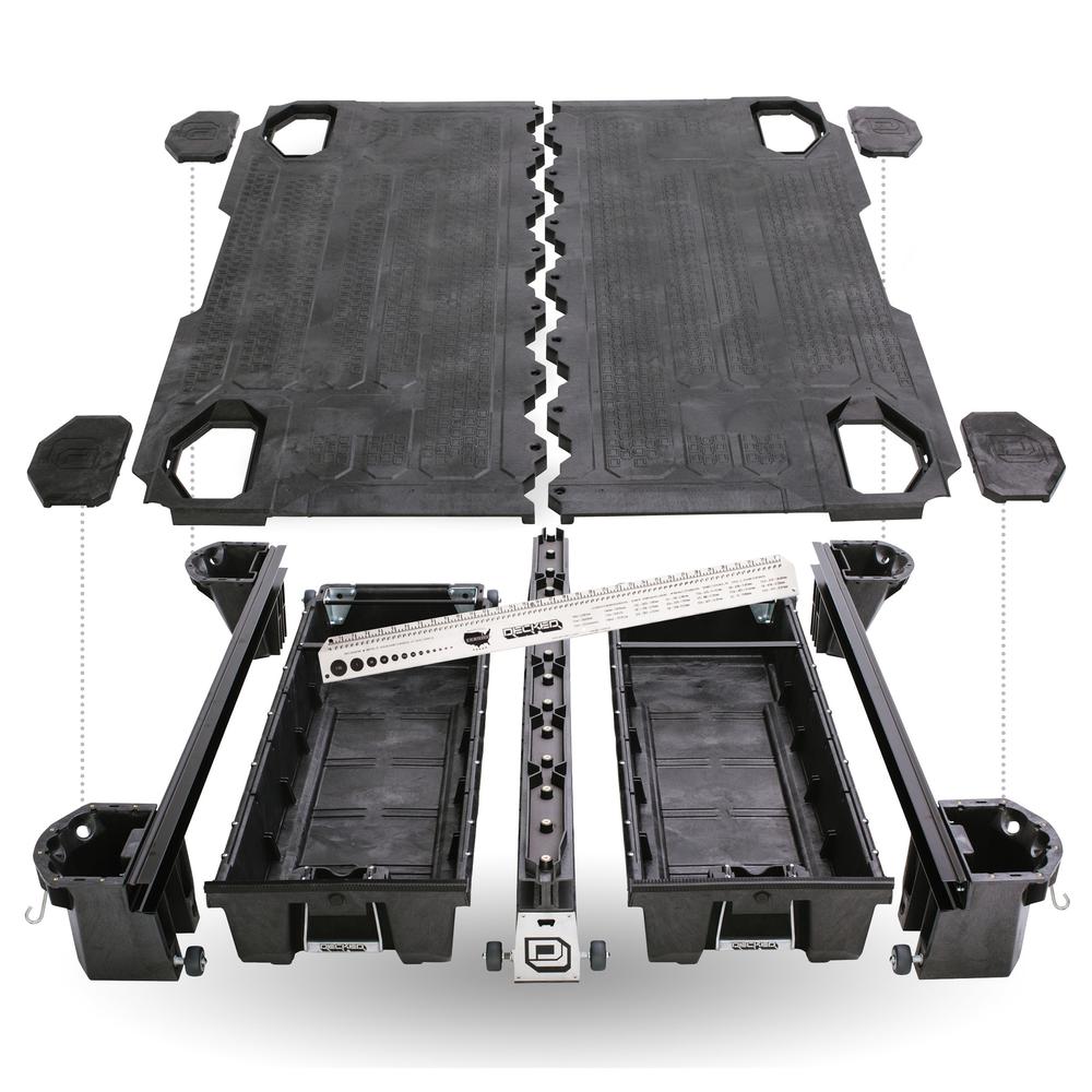 '22-23 Toyota Tundra Decked Truck Bed Storage System Display of Included Parts