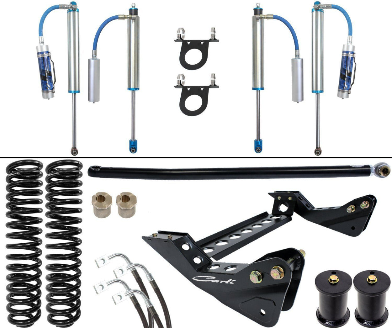 '08-10 Ford F250/350 2.5 Pintop System-4.5" Lift Display of Included Parts