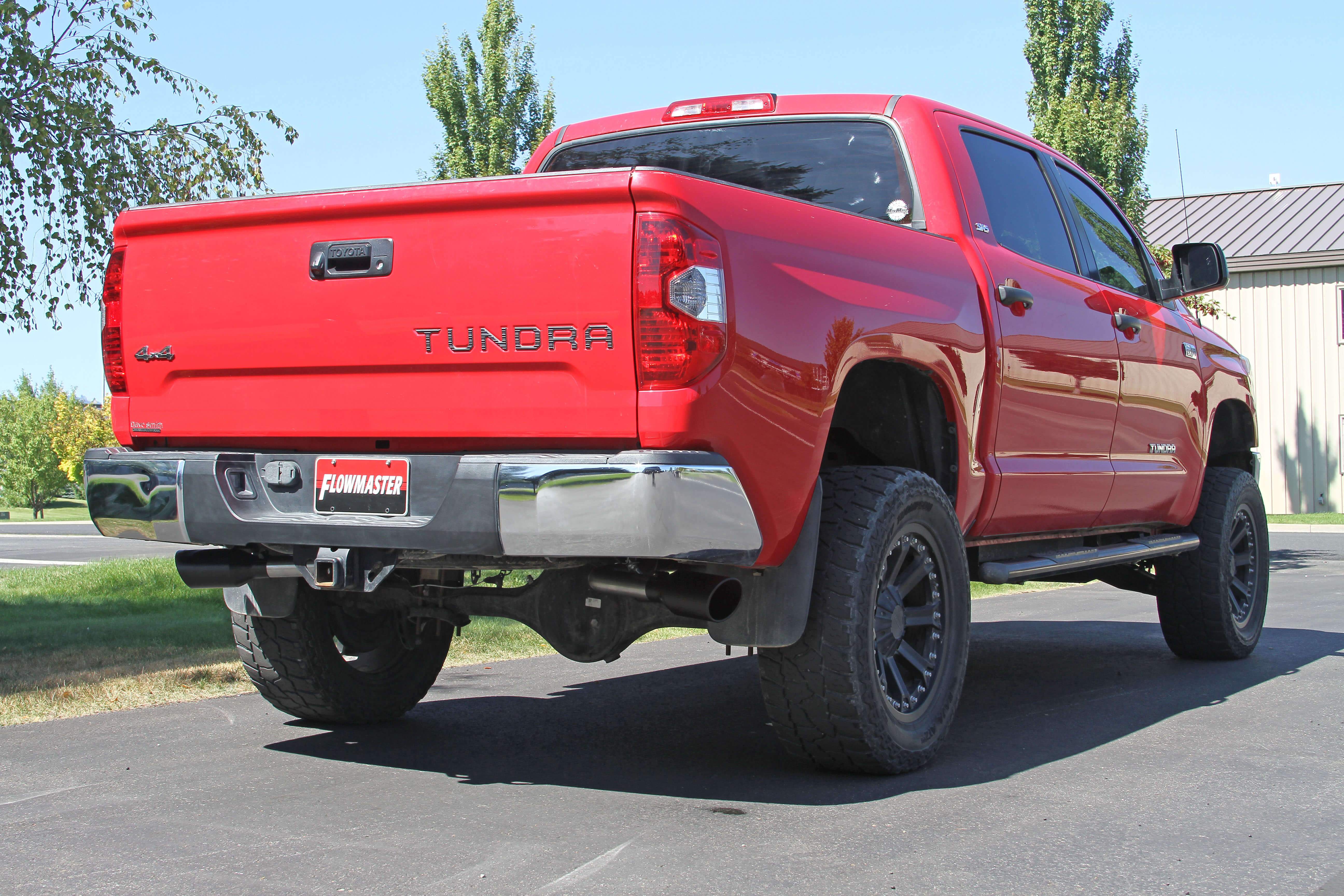 '09-19 Toyota Tundra FlowFX Cat Back Exhaust Display on Vehicle