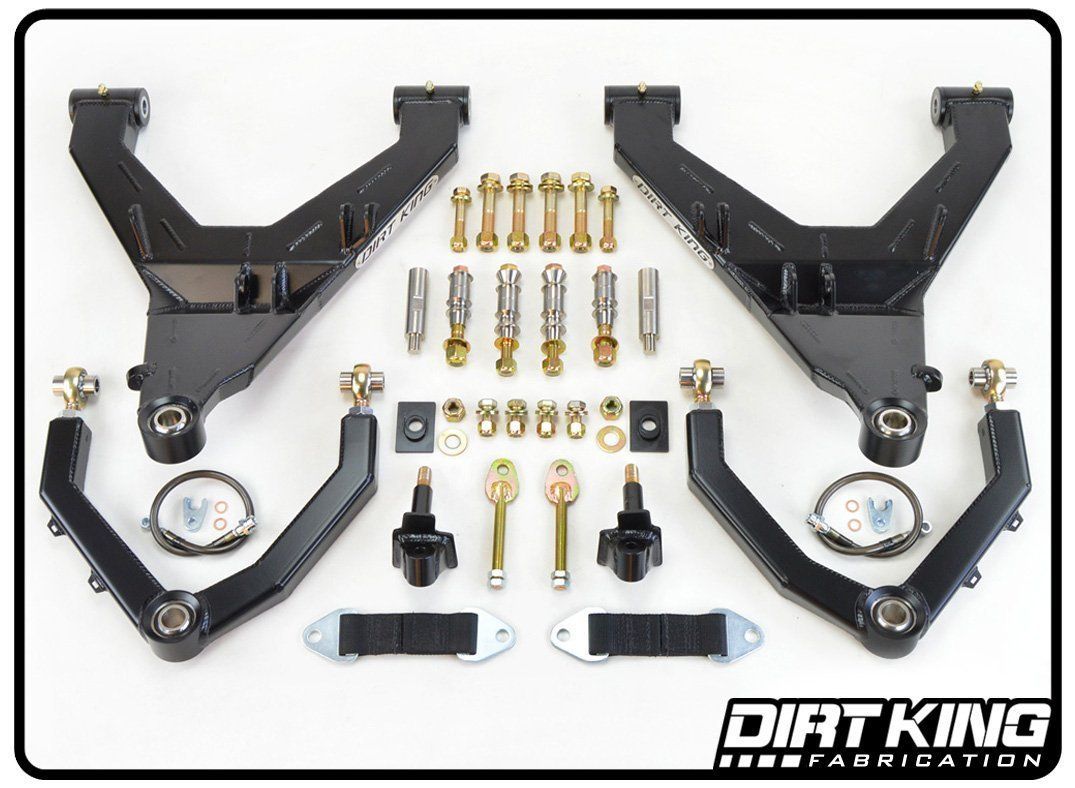 '09-18 Dodge Ram 1500 Dirt King Fabrication Long Travel Kit Display of Included Parts