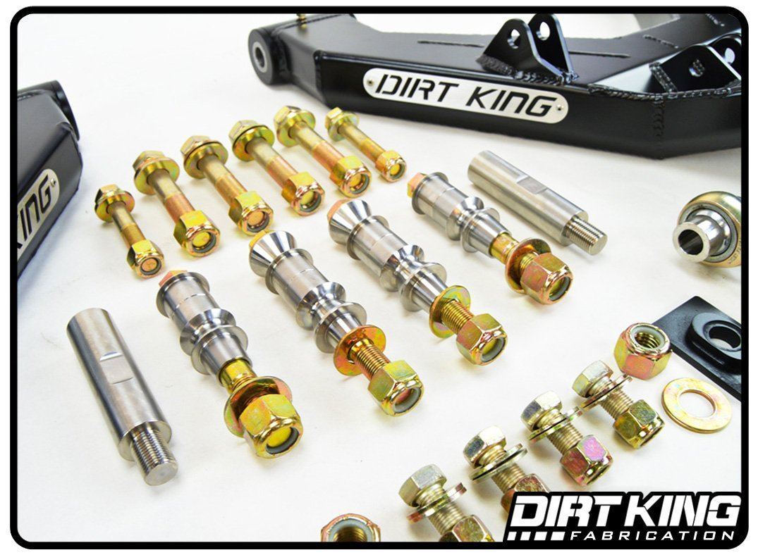 '09-18 Dodge Ram 1500 Dirt King Fabrication Long Travel Kit Close-up Display of Included Parts