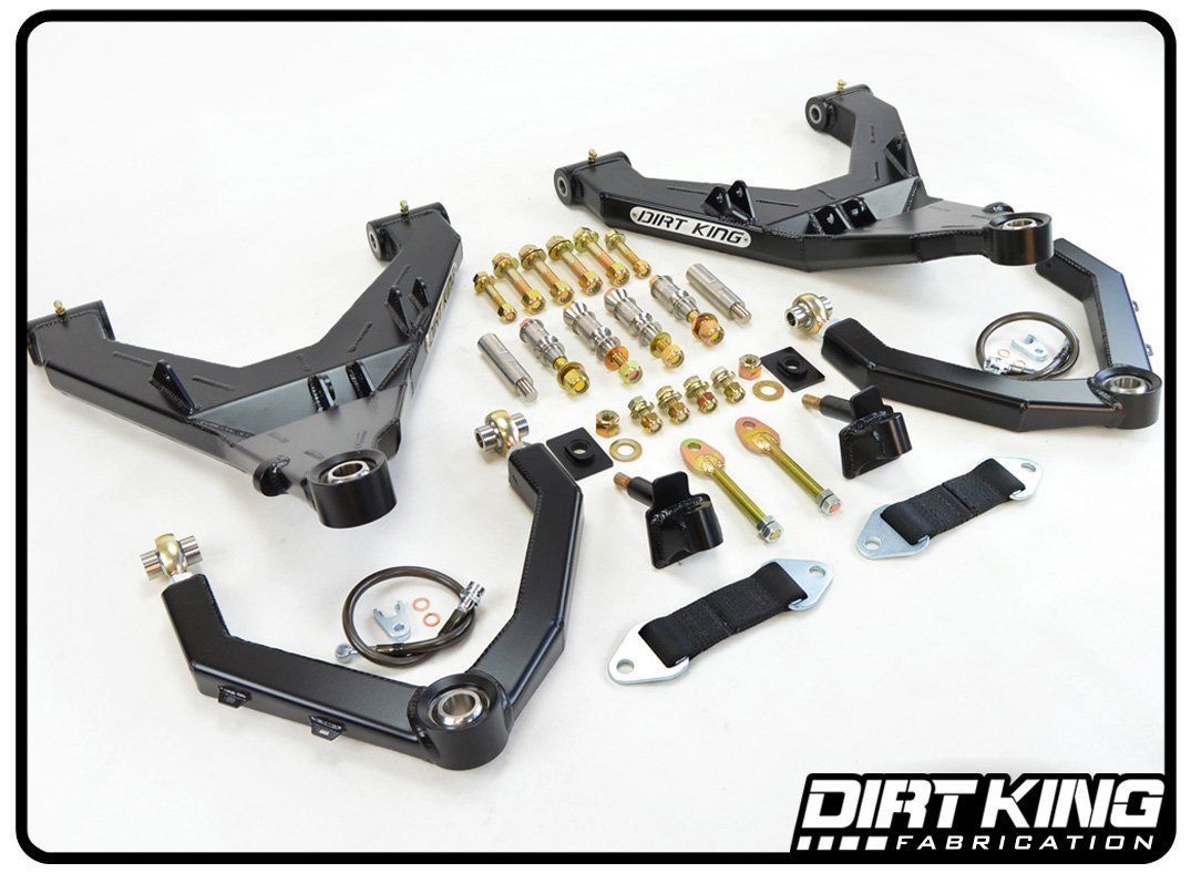'09-18 Dodge Ram 1500 Dirt King Fabrication Long Travel Kit Display of Included Parts