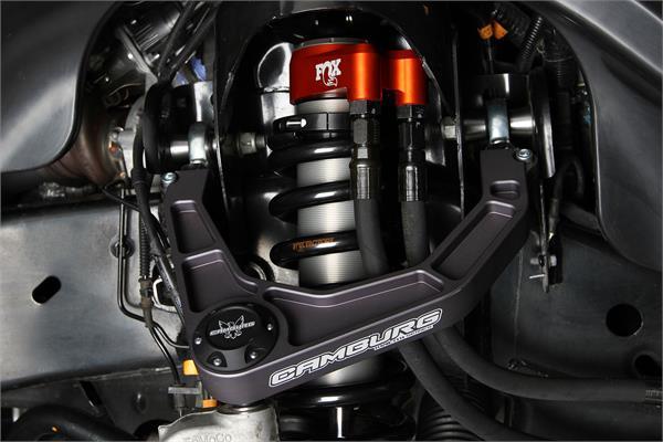 '17-24 Ford Raptor Camburg Kinetik Billet Upper Control Arms Close-up Display on Vehicle