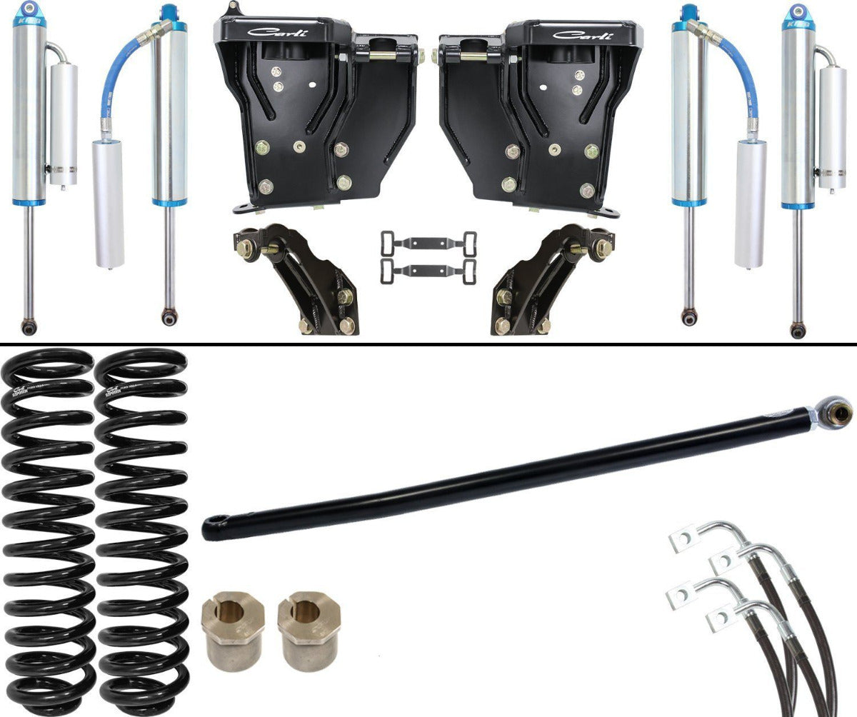 '11-16 Ford F250/350 3.0 Dominator System-2.5" Lift Display of Included Parts