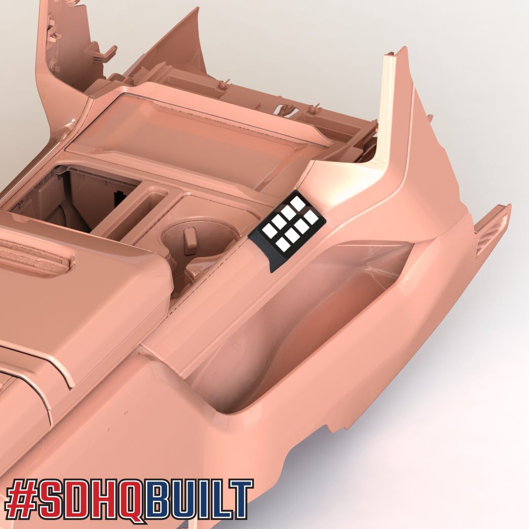 '21-23 Ford Raptor SDHQ Built Switch-Pros SP-9100 Flow Through Center Console Keypad Mount Right Hand Side