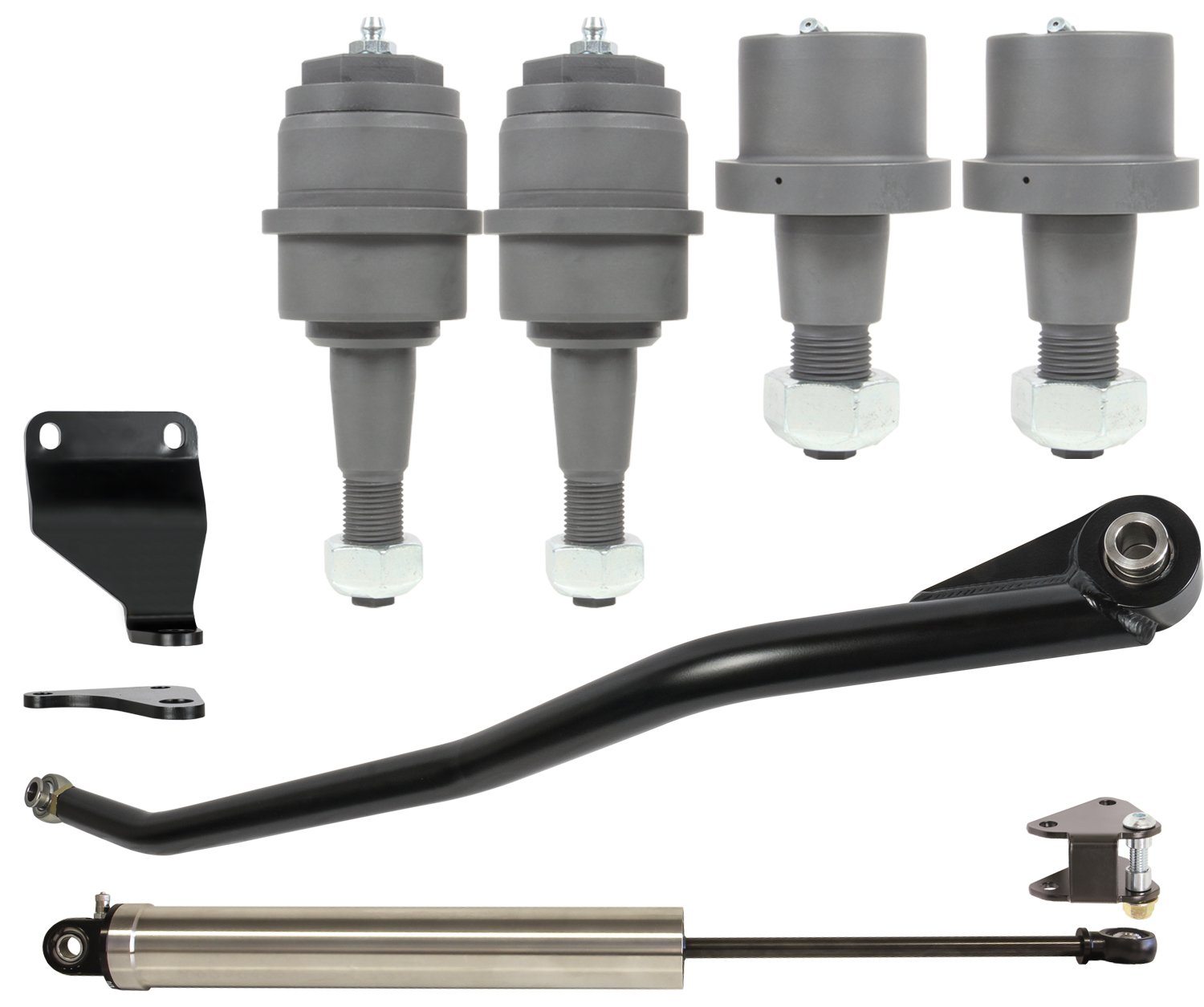 '13-24 Ram 2500/3500 Carli Suspension Front End Upgrade Kit Display of Included Parts