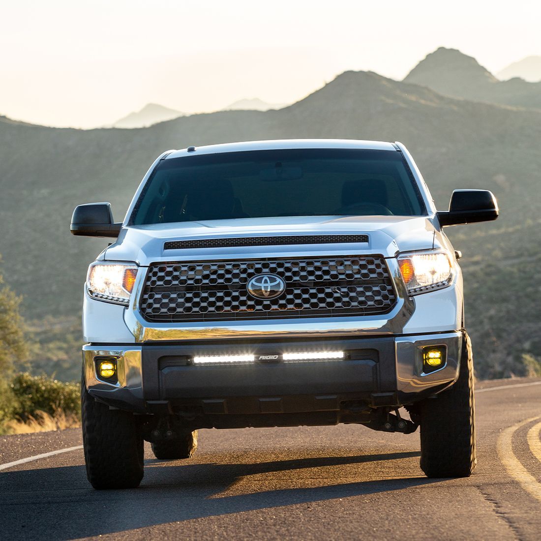 '14-21 Toyota Tundra 360 Series SAE Fog Light Mount Bracket Rigid Industries display