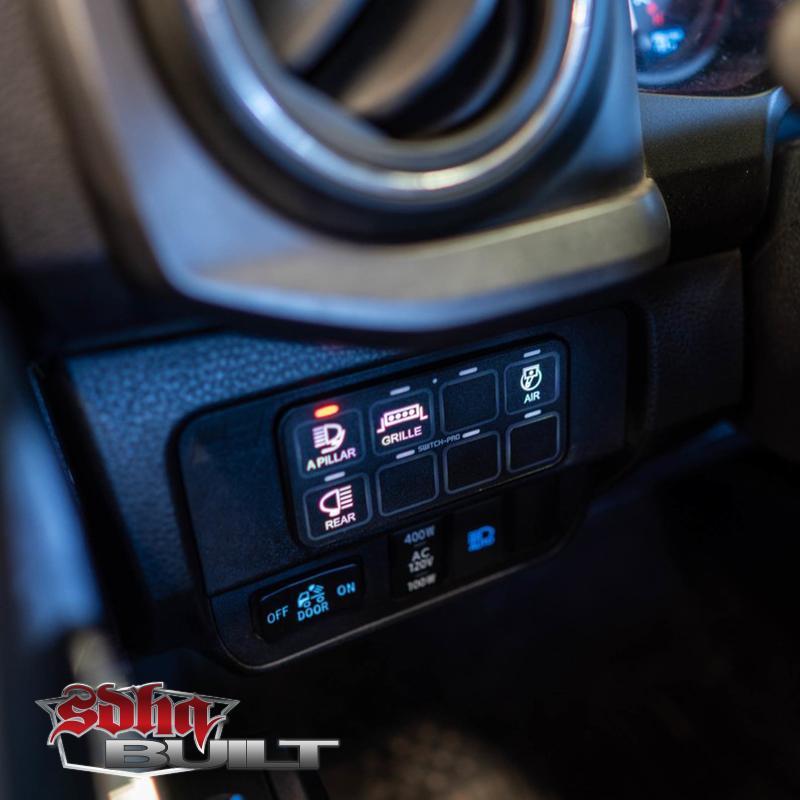 '16-19 Toyota Tacoma SDHQ Built Switch Pros OEM Keypad Mount Lighting SDHQ Off Road display