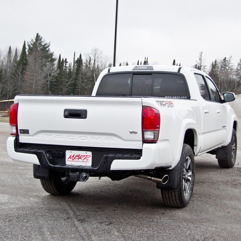 '16-23 Toyota Tacoma 3" Cat Back Single Side Exhaust MBRP display