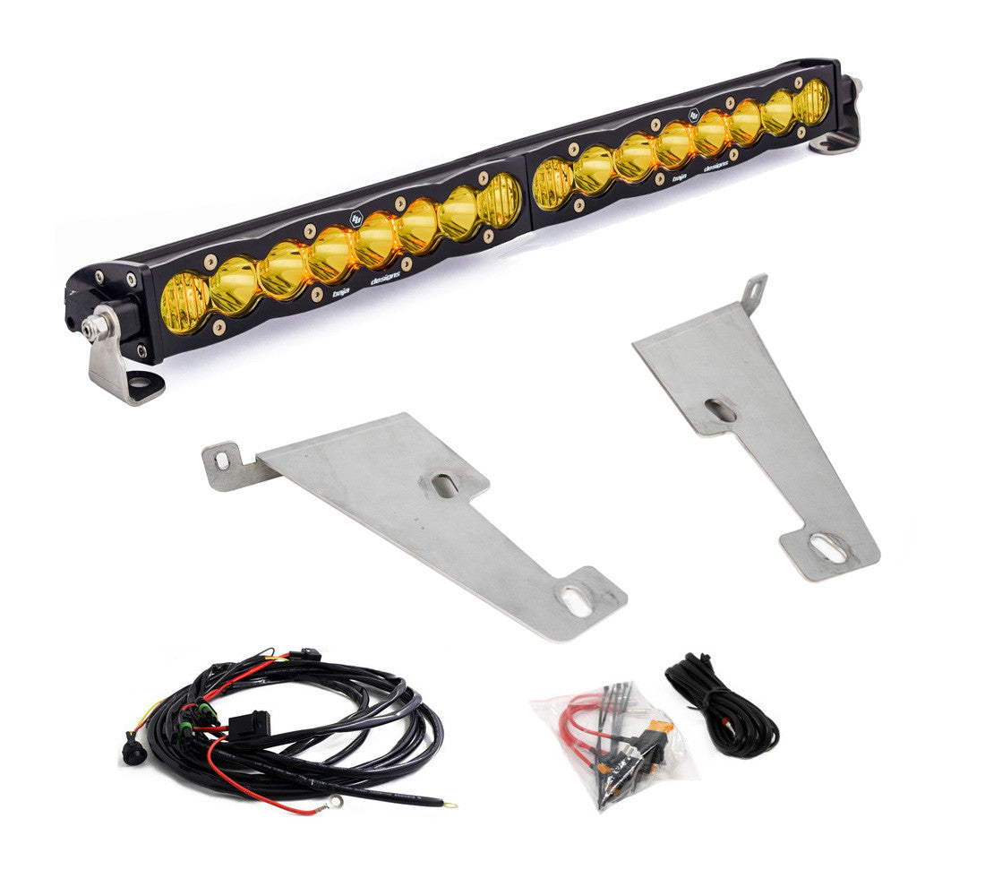 '22-23 Toyota Tundra Baja Designs 20" S8 Behind the Bumper LED Light Bar Kit Display of Included Parts