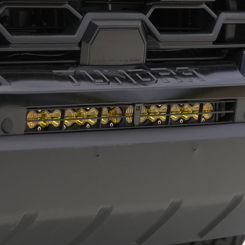 '22-23 Toyota Tundra Baja Designs 20" S8 Behind the Bumper LED Light Bar Kit Close-up display on Vehicle