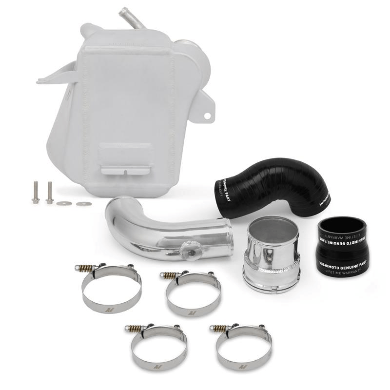 17-23 Ford 6.7L Powerstroke Air to Water Performance Intercooler Performance Products Mishimoto Micro-Wrinkle Silver parts