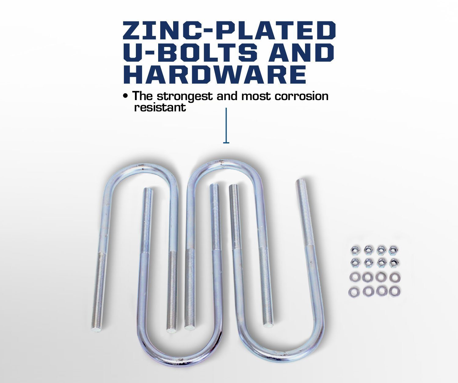 '17-24 Ford F250/F350 Full Progressive Leaf Spring Pack Display of Included Parts and Benefits