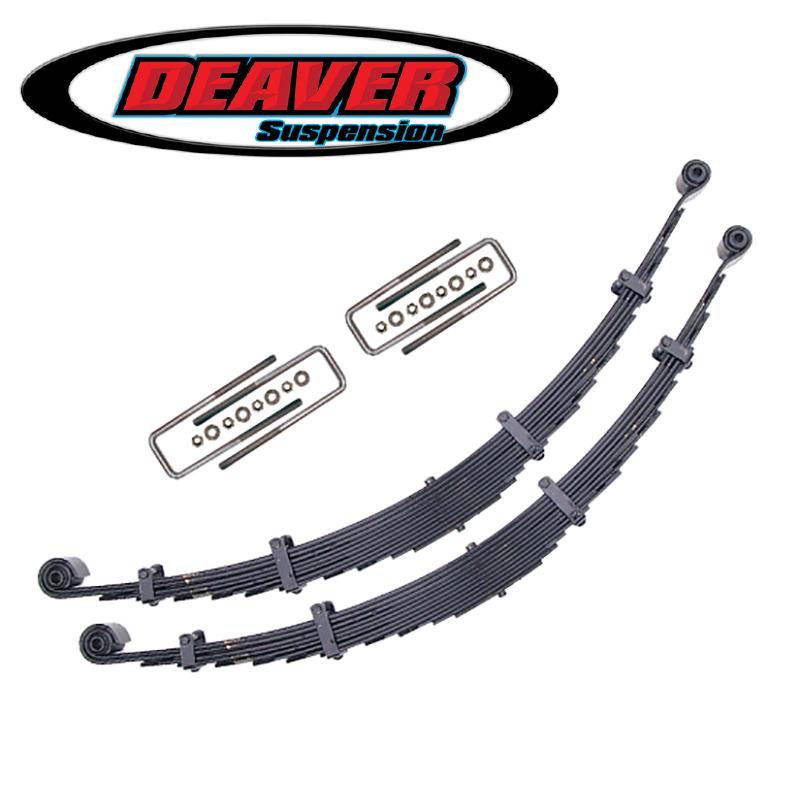 '17-20 Ford Raptor Deaver Rear Leaf Spring Replacement Kit Display of Included Parts