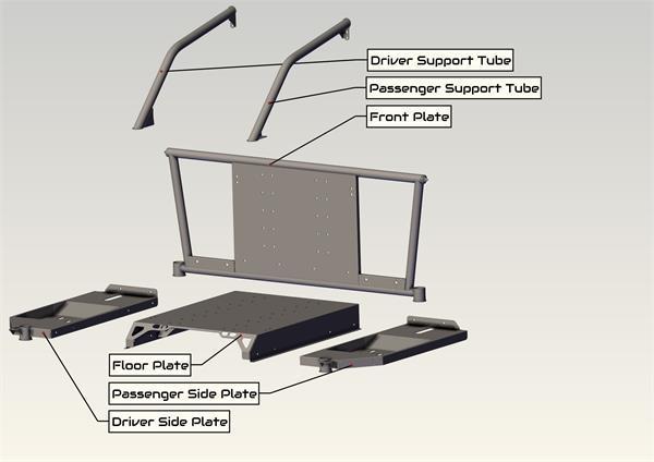 '17-20 Ford Raptor SDHQ Built In Bed Chase Rack Chase Rack SDHQ Off Road