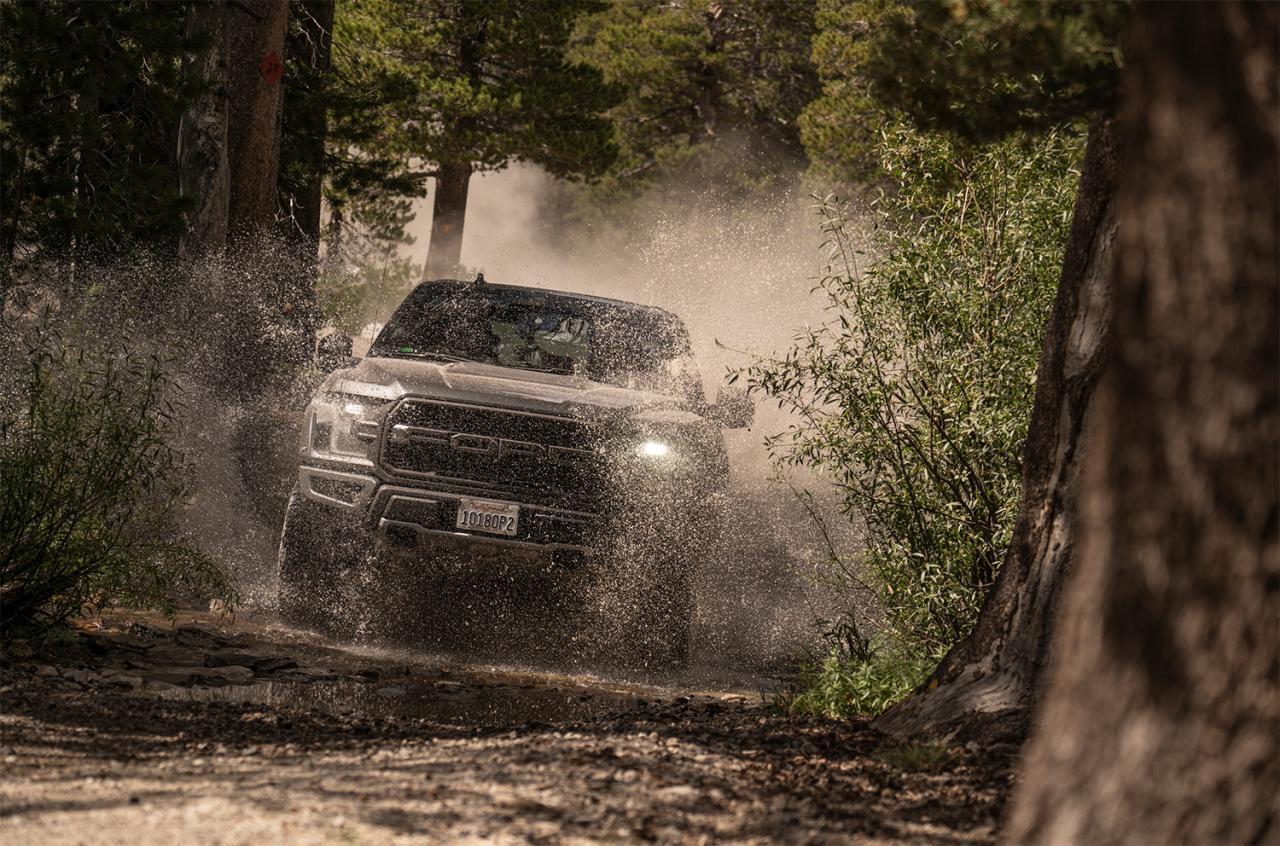 '19-20 Ford Raptor 3.0 Fox Live Valve Rear Shocks - 883-09-153 Display on Vehicle