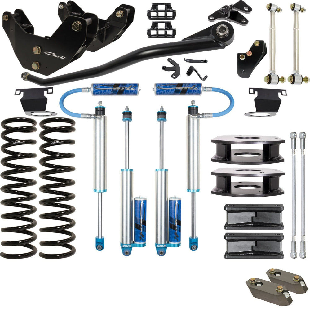 '14-24 Ram 2500 Air Ride Pintop System-3.25" Lift Display of Included Parts