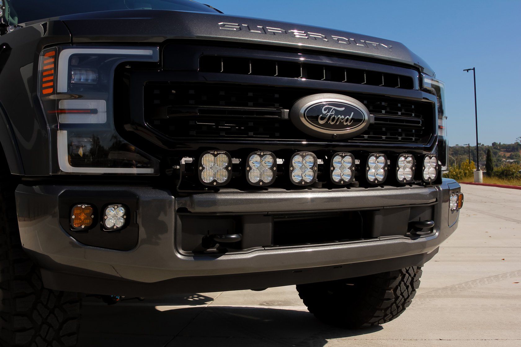'20-22 Ford F250/350 XL Linkable LED Light Kit Lighting Baja Designs display on Vehicle
