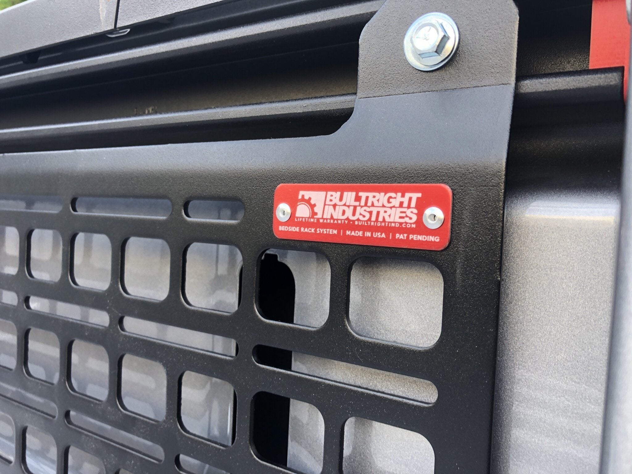 '20-24 Jeep Gladiator BuiltRight Industries Utility Rail System Logo Display in Vehicle