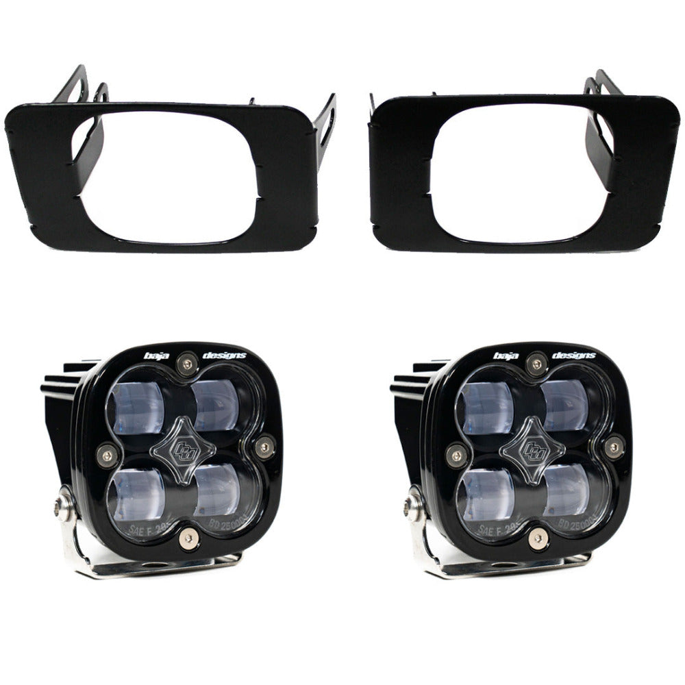 '15-20 Ford F150  SAE Fog Light Pocket Kit Baja Designs Display of Included Parts