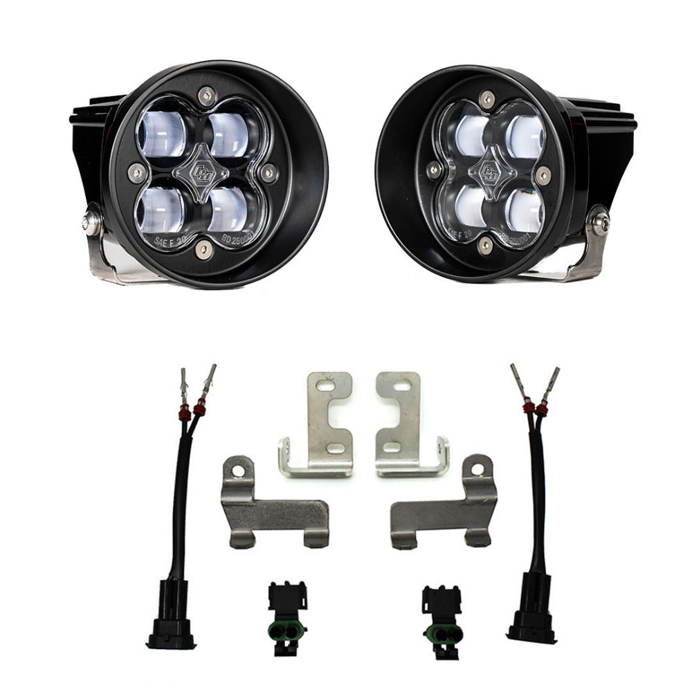 '05-11 Toyota Tacoma Baja Designs SAE Fog Light Kit Display of Included Parts