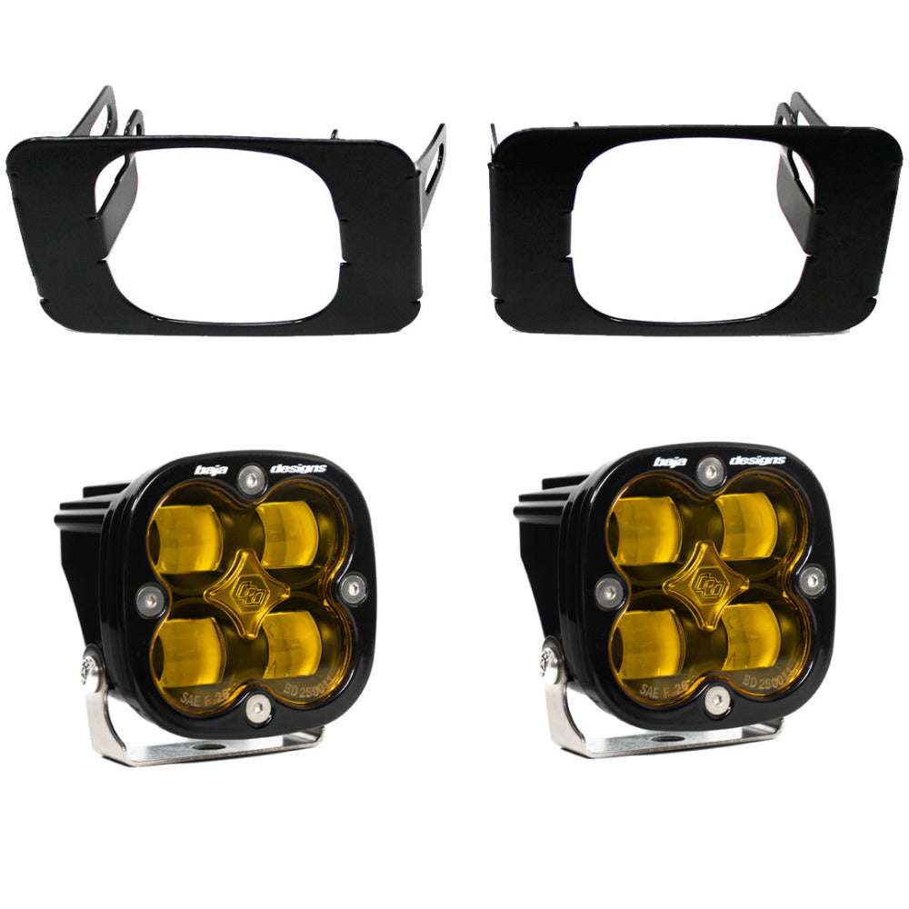 '17-22 Ford F250/350 SAE Fog Light Kit Lighting Baja Designs Display of Included Parts