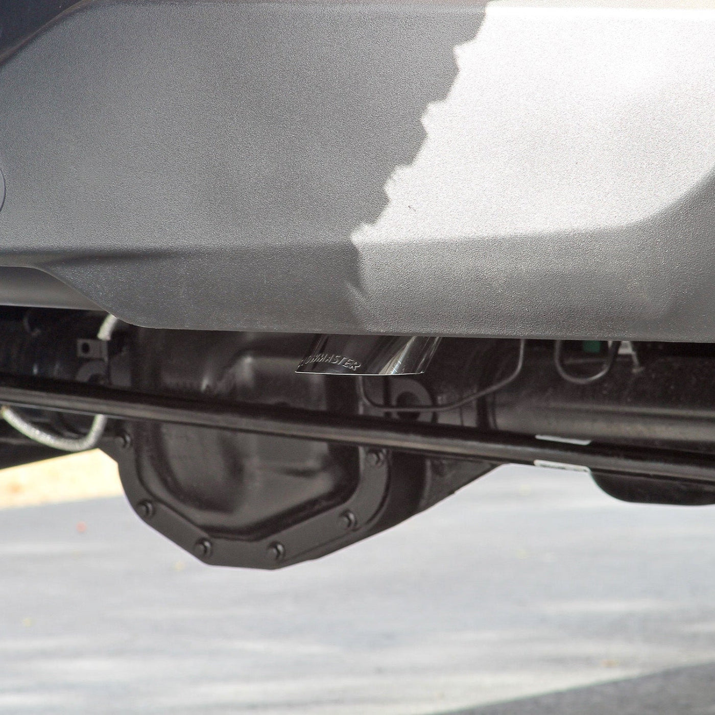 '21-23 Ford Bronco Flowmaster American Thunder Axle-Back Exhaust System Close-up Display on Vehicle