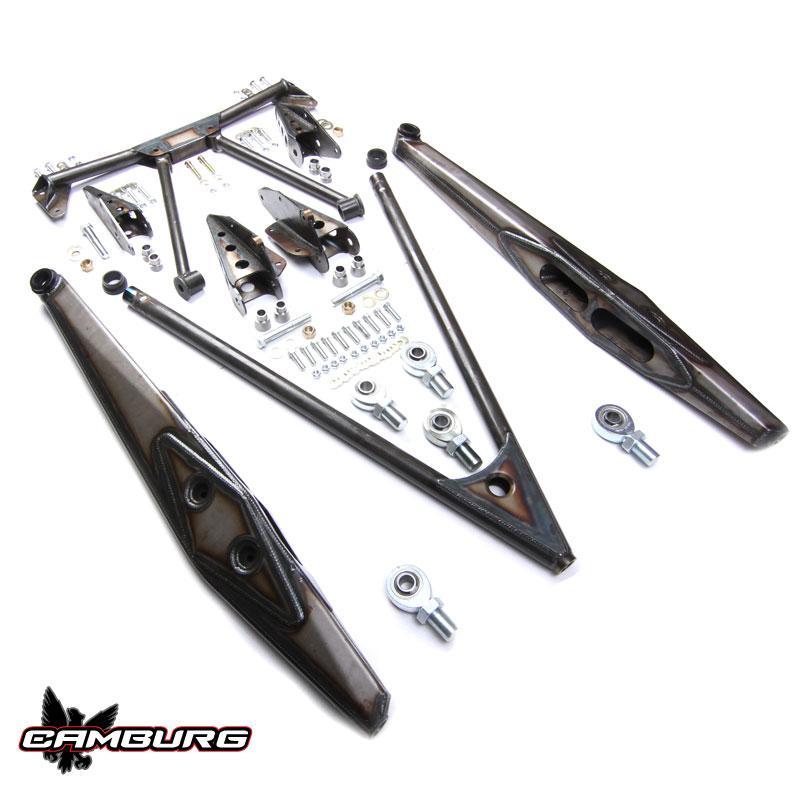 '93-12 Ford Ranger Camburg 3-Link Kit Display of Included Parts