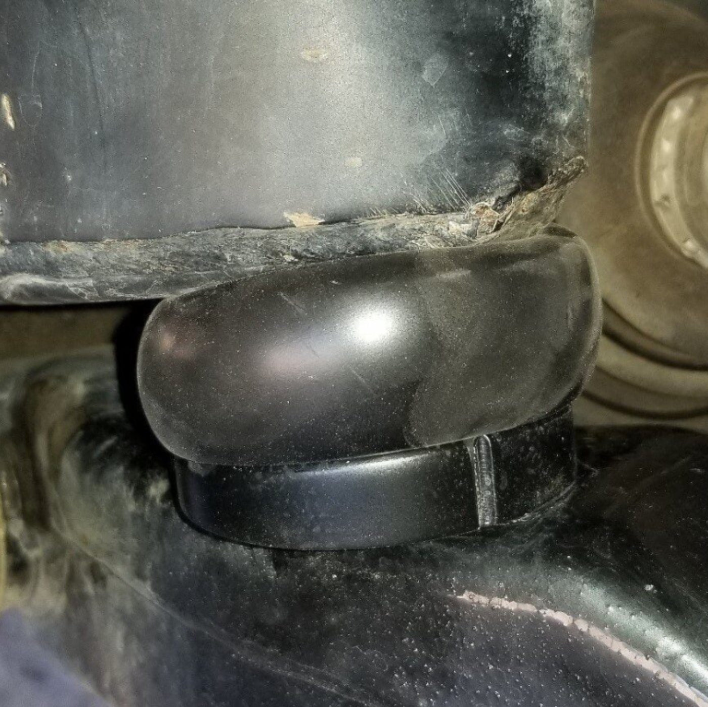 '95-04 Toyota Tacoma DuroBumps Front Bump Stops - DBF24R Close-up Display on Vehicle