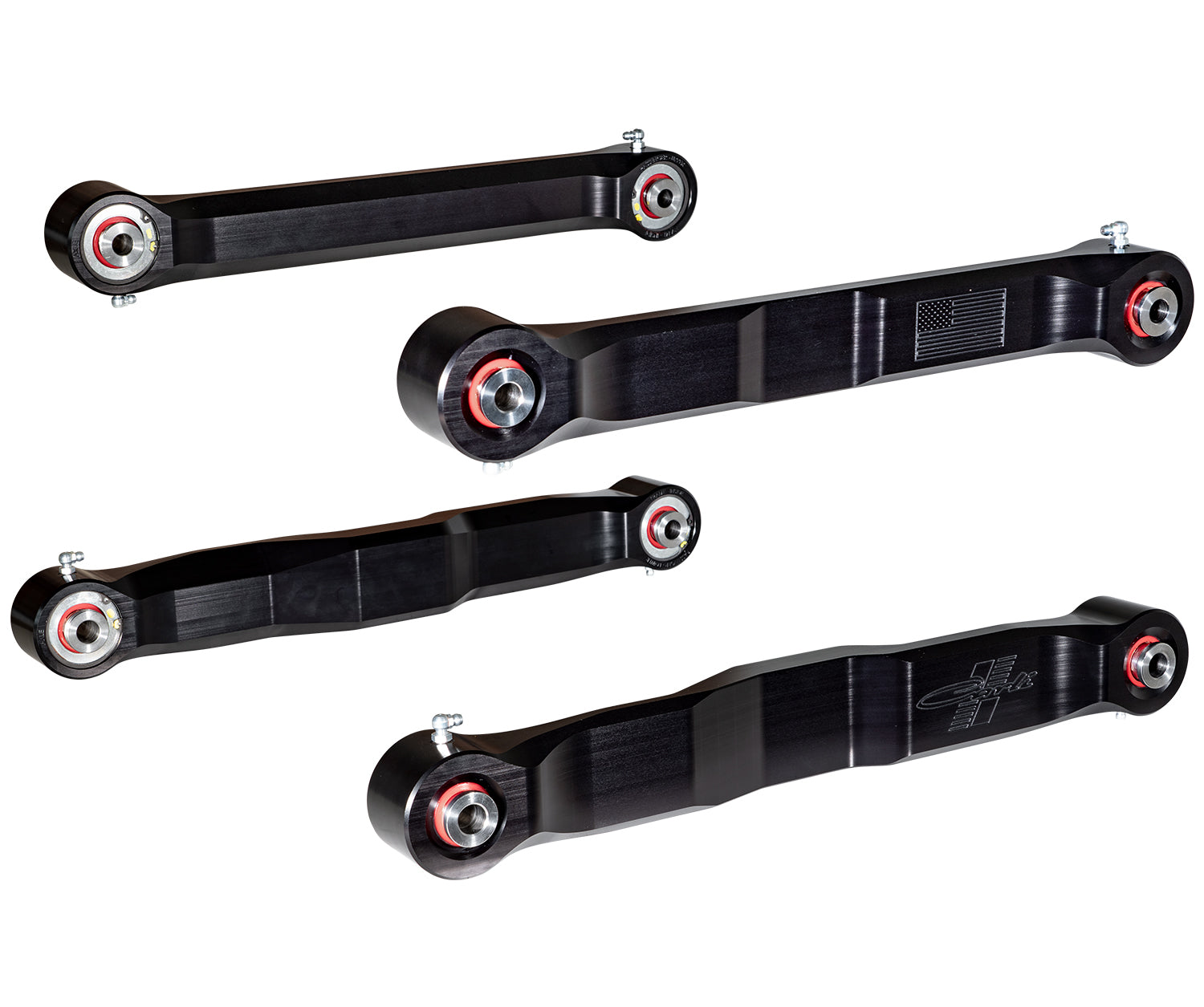 '03-12 Ram 2500/3500 Carli Billet Extended Control Arms Display of Included Parts
