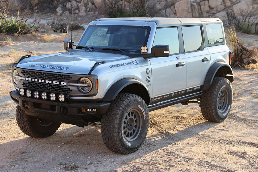 '21-24 Ford Bronco Camburg Billet Upper Arms & Trailing Arms Combo Kit Display on Vehicle