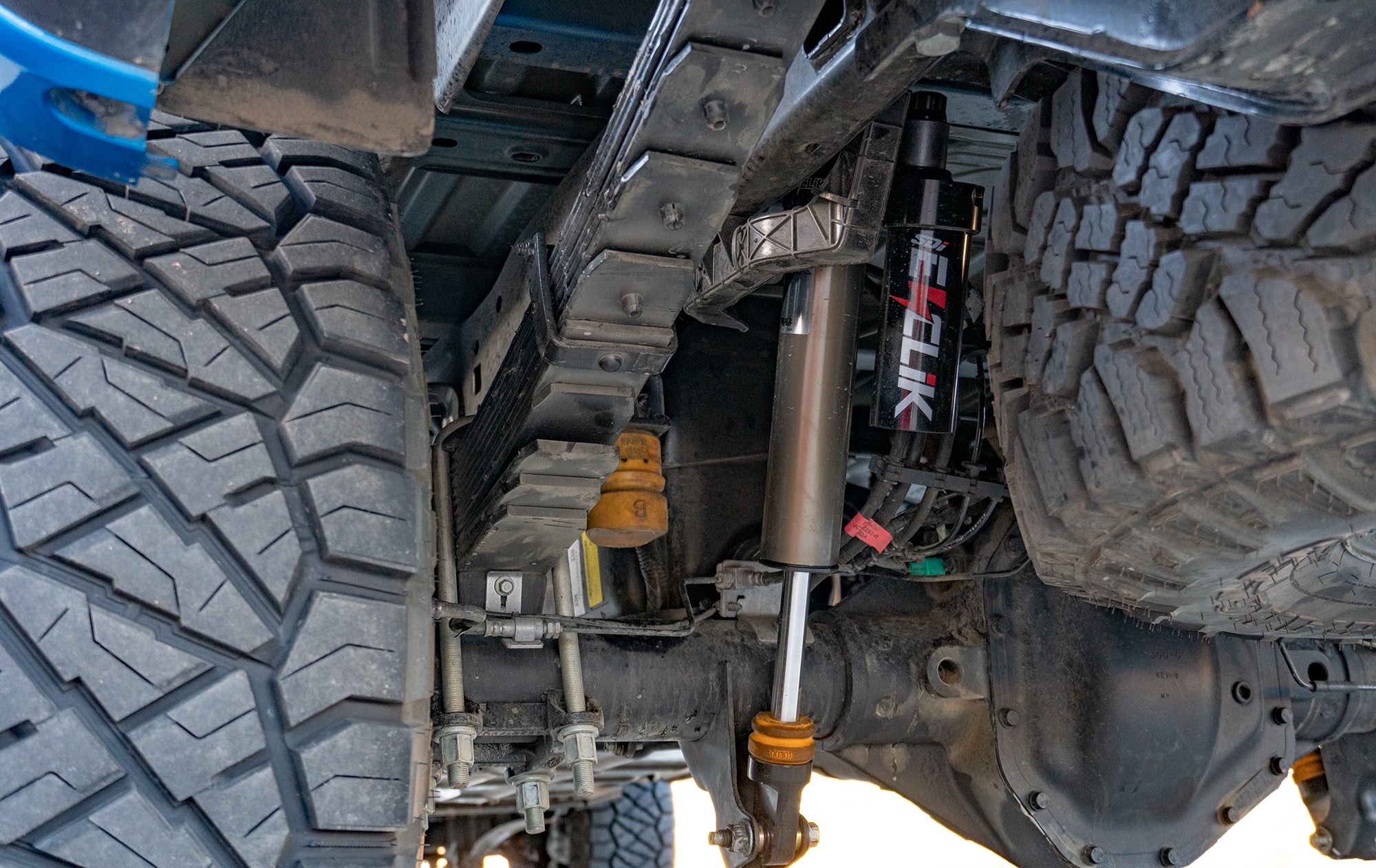 '17-22 Ford F250/350 Carli E-Venture Suspension System-2.5" Lift Display on Vehicle