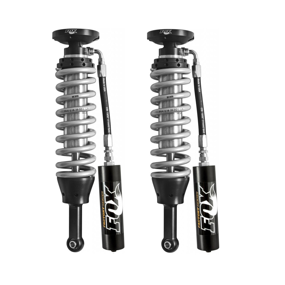 '07-21 Toyota Tundra Fox 2.5 Factory Series RR Front Coilovers Display of included Parts