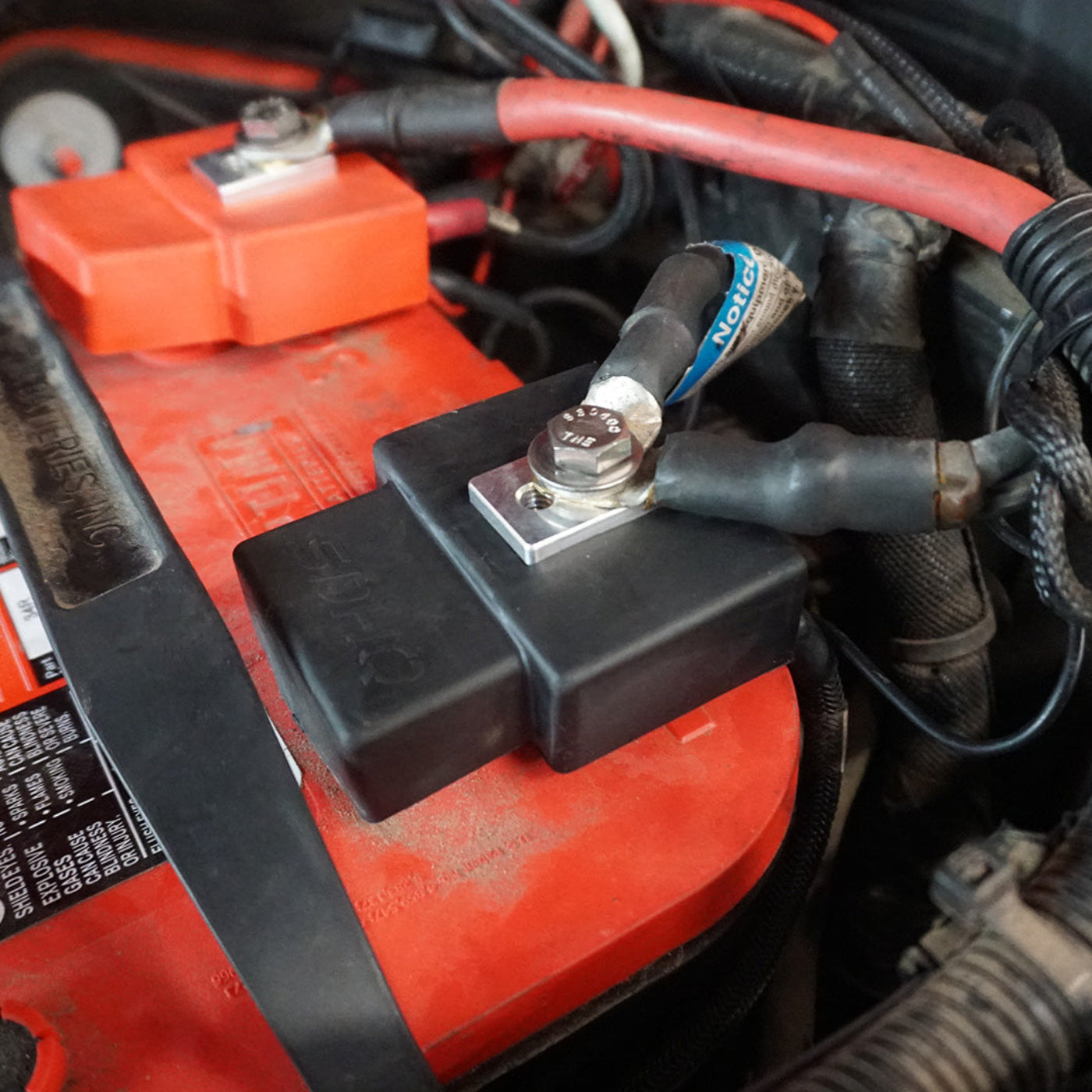 '07-17 Jeep Wrangler JK SDHQ Built Billet Battery Terminal Kit installed