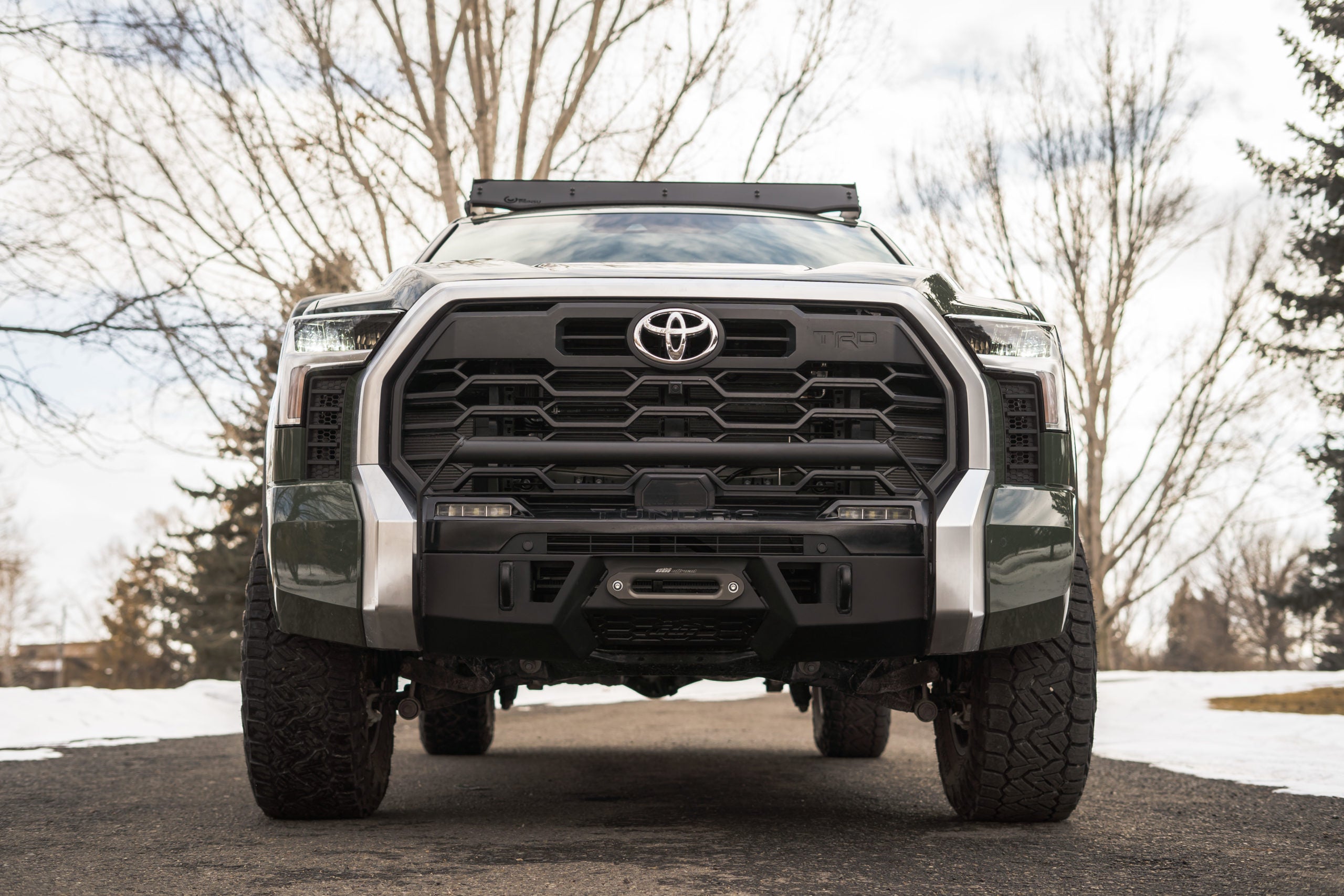 '22-25 Toyota Tundra CBI Off-Road Covert Series Front Bumper Display on Vehicle