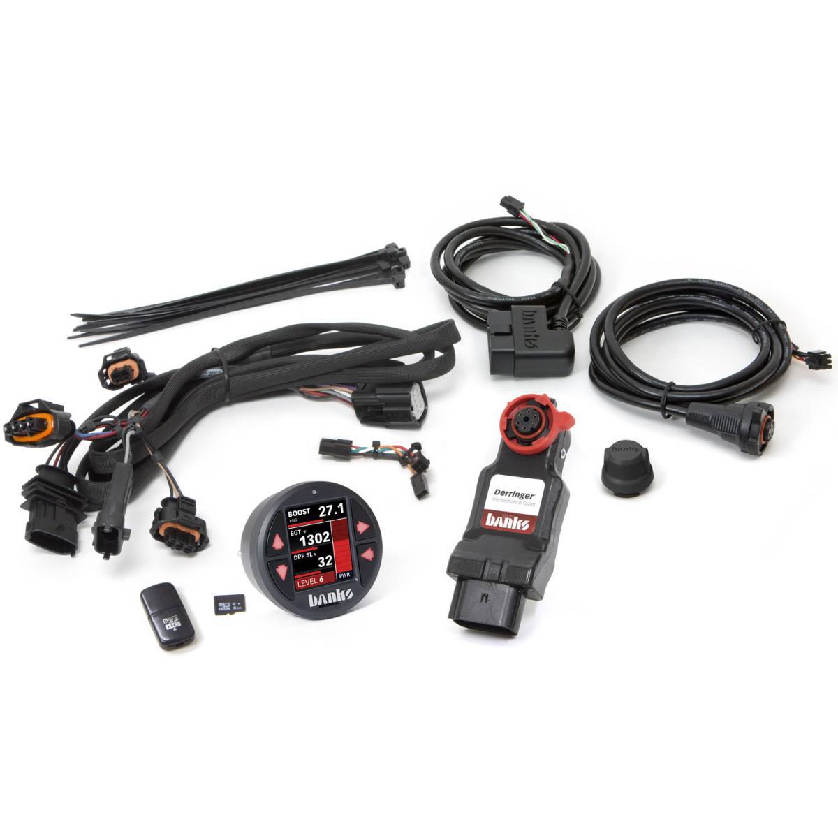 Derringer Tuner with iDash® DataMonster Banks Power Display of Included Parts