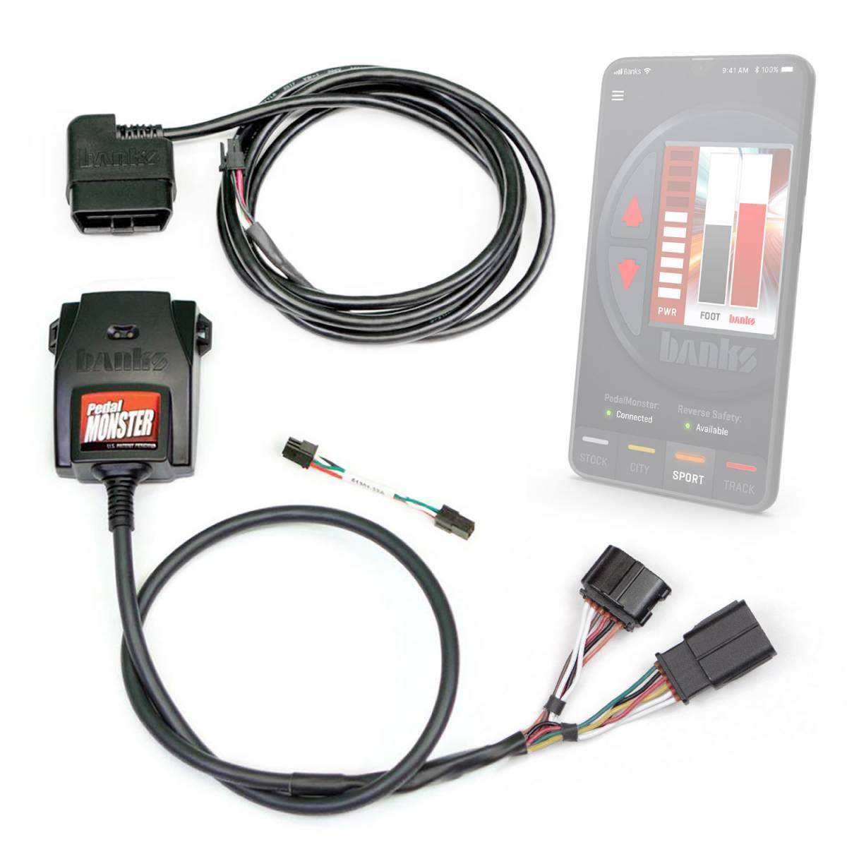 Throttle Sensitivity Booster Pedal Monster Banks Power Display of Included Parts
