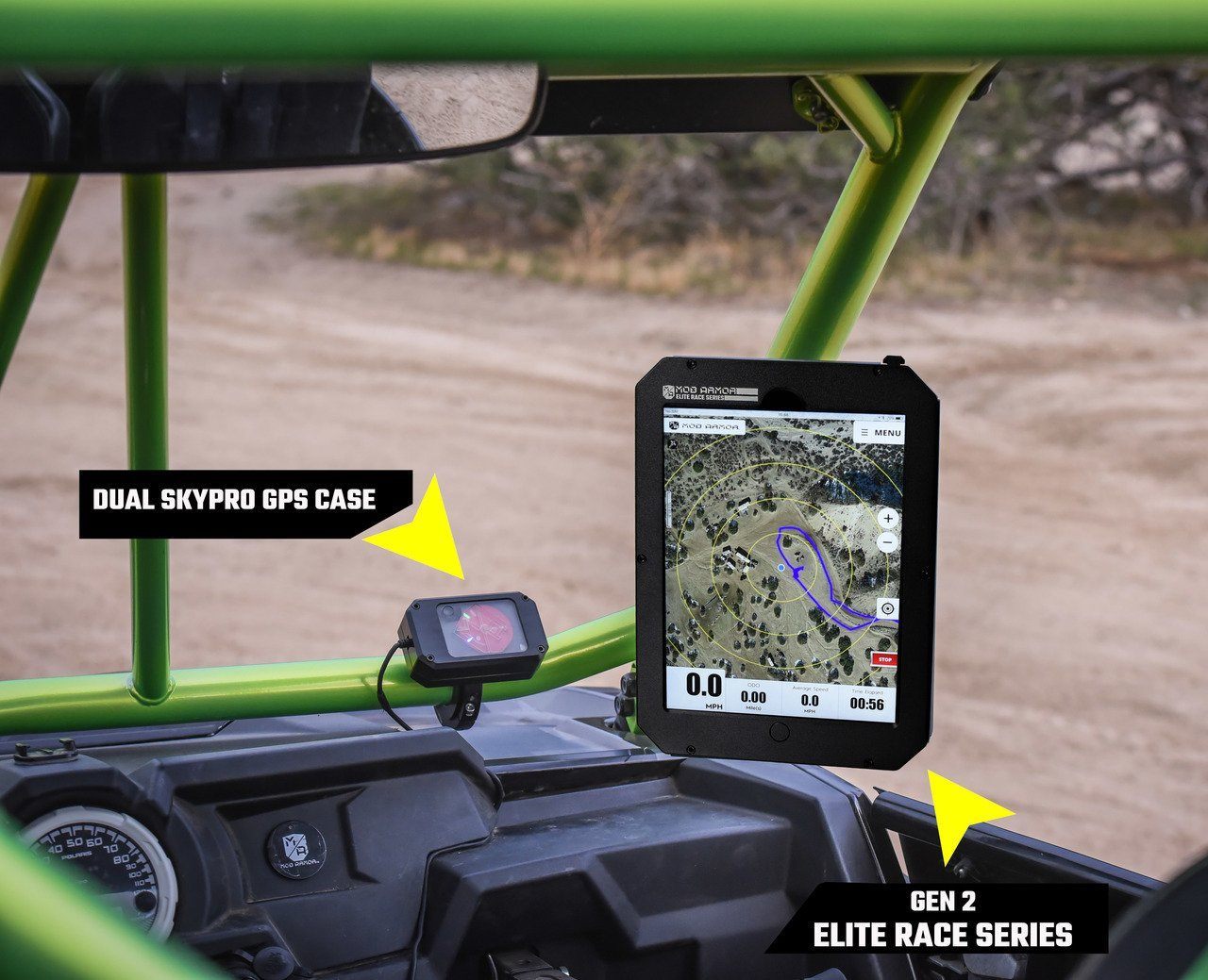 Dual SkyPro 160 GPS Case Interior Accessories Mob Armor display