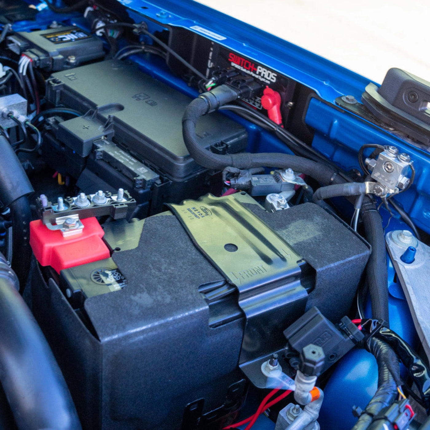 SDHQ Built Billet Battery Terminal/Distribution Kit installed