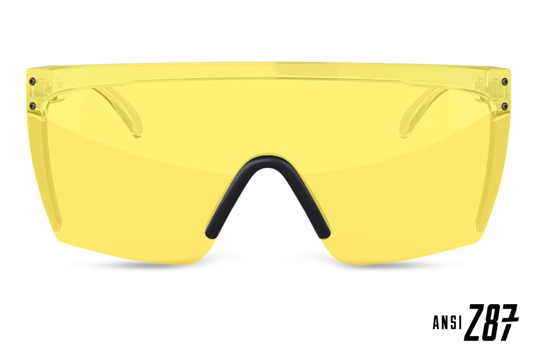 Lazer Face Series Clear Z.87 Sunglasses-Hi-Vis Yellow Lens Display