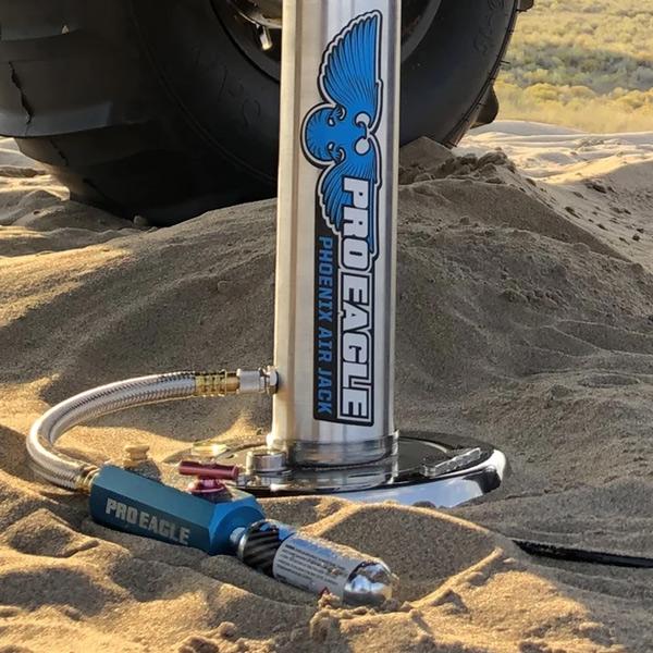 Phoenix CO2 Air Jack 8" Sand Base Pro Eagle Jacks display