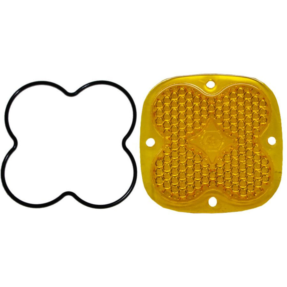 Squadron Series Lens Kit Lighting Baja Designs Amber Work/ Scene Display of Included Parts