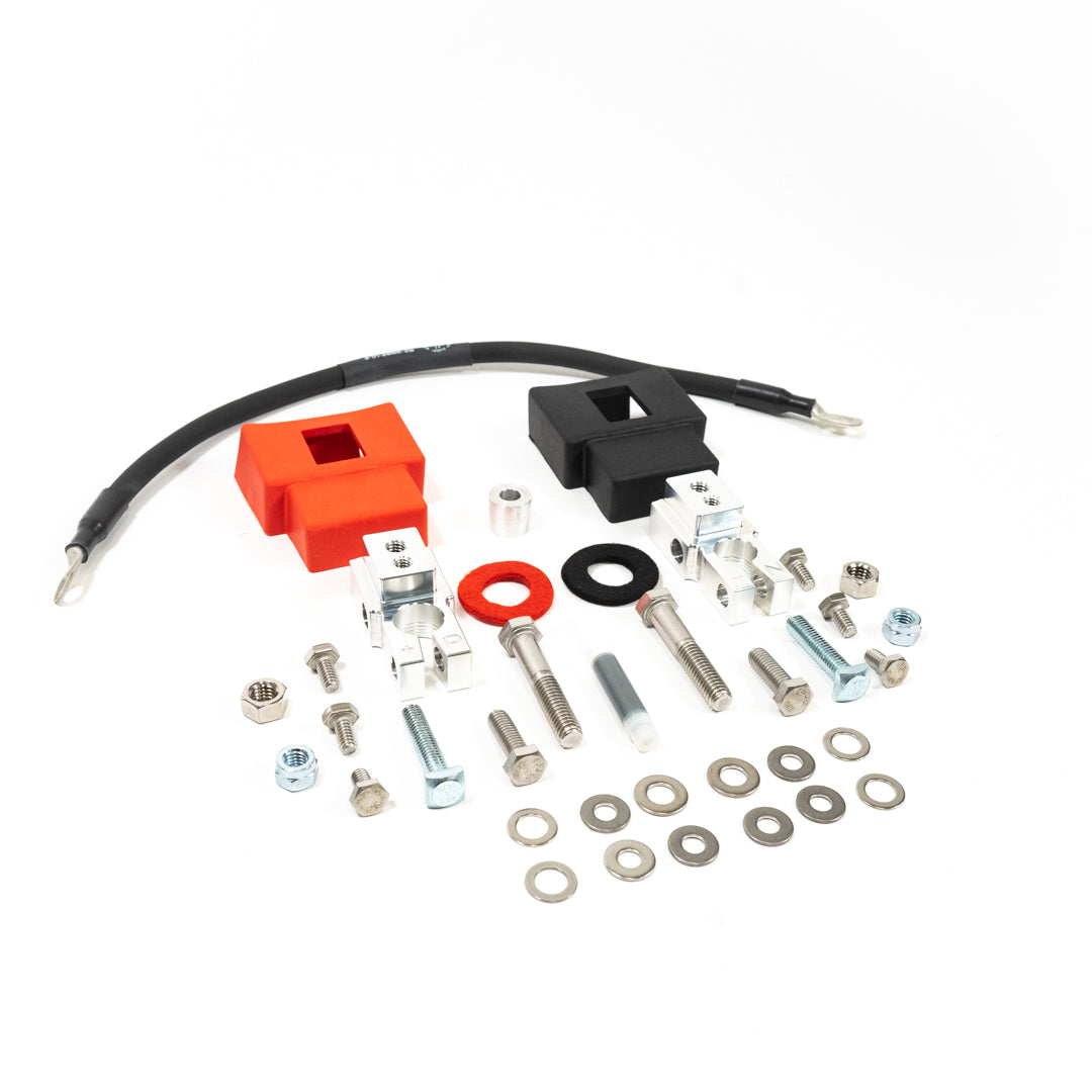 '05-23 Toyota Tacoma Complete Billet Battery Terminal Kit w/ Negative Terminal Wiring Kit