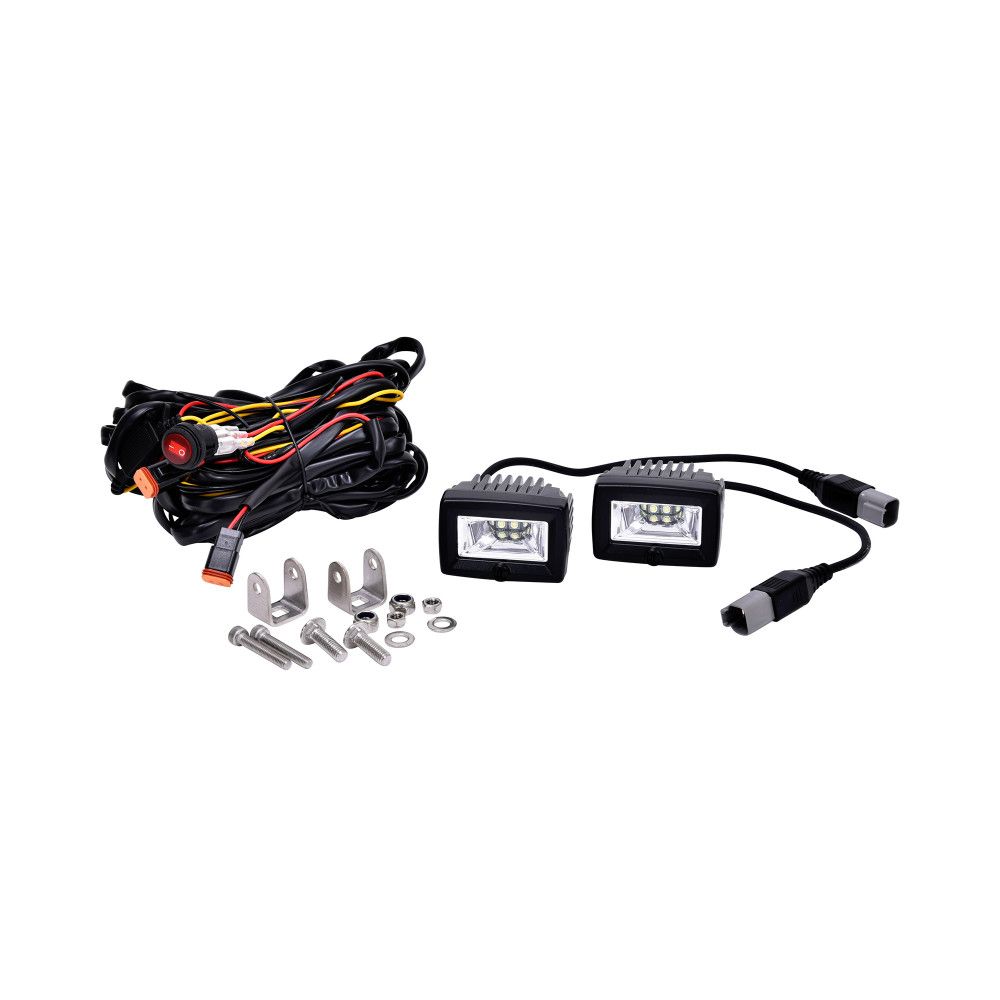 KC HiLites 2" C-Series C2 LED - 2-Light System - 20W Flood Beam