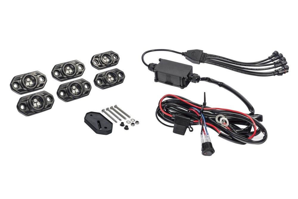 KC HiLites C-Series RGB Multi-Color Multi-Use LED 6-Light System - 5W Flood Beam