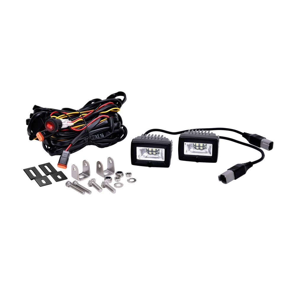 KC HiLites 2" C-Series C2 LED - 2-Light System - Backup - 20W Flood Beam